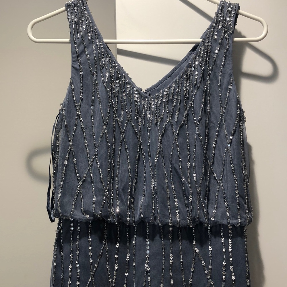 Floor length beaded dress. - Picture 3 of 7